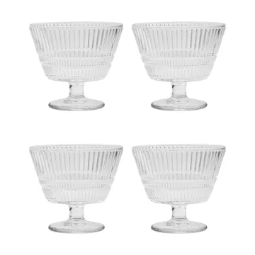 Cuencos de postre Slots, pack de 4 - Transparente - House Doctor