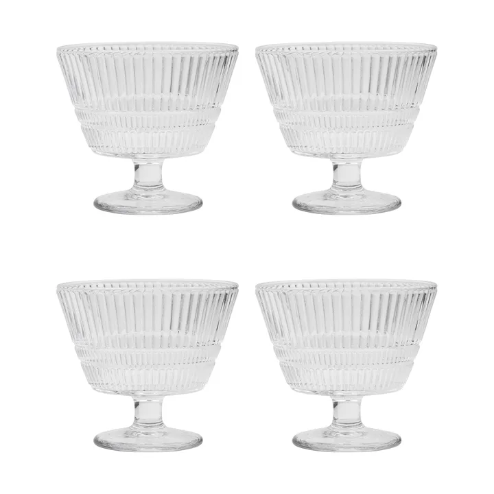 Cuencos de postre Slots, pack de 4 - Transparente - House Doctor