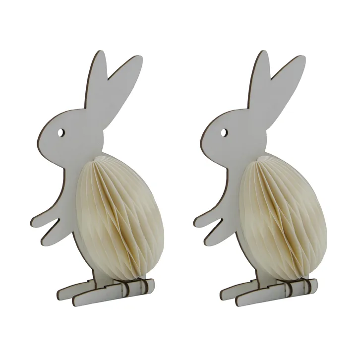 Decoración de conejos de Pascua Rabb, pack de 2 - Off-white - House Doctor