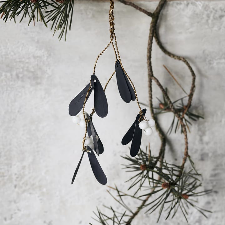 Decoración de Navidad Mistletoe pequeña, negro House Doctor