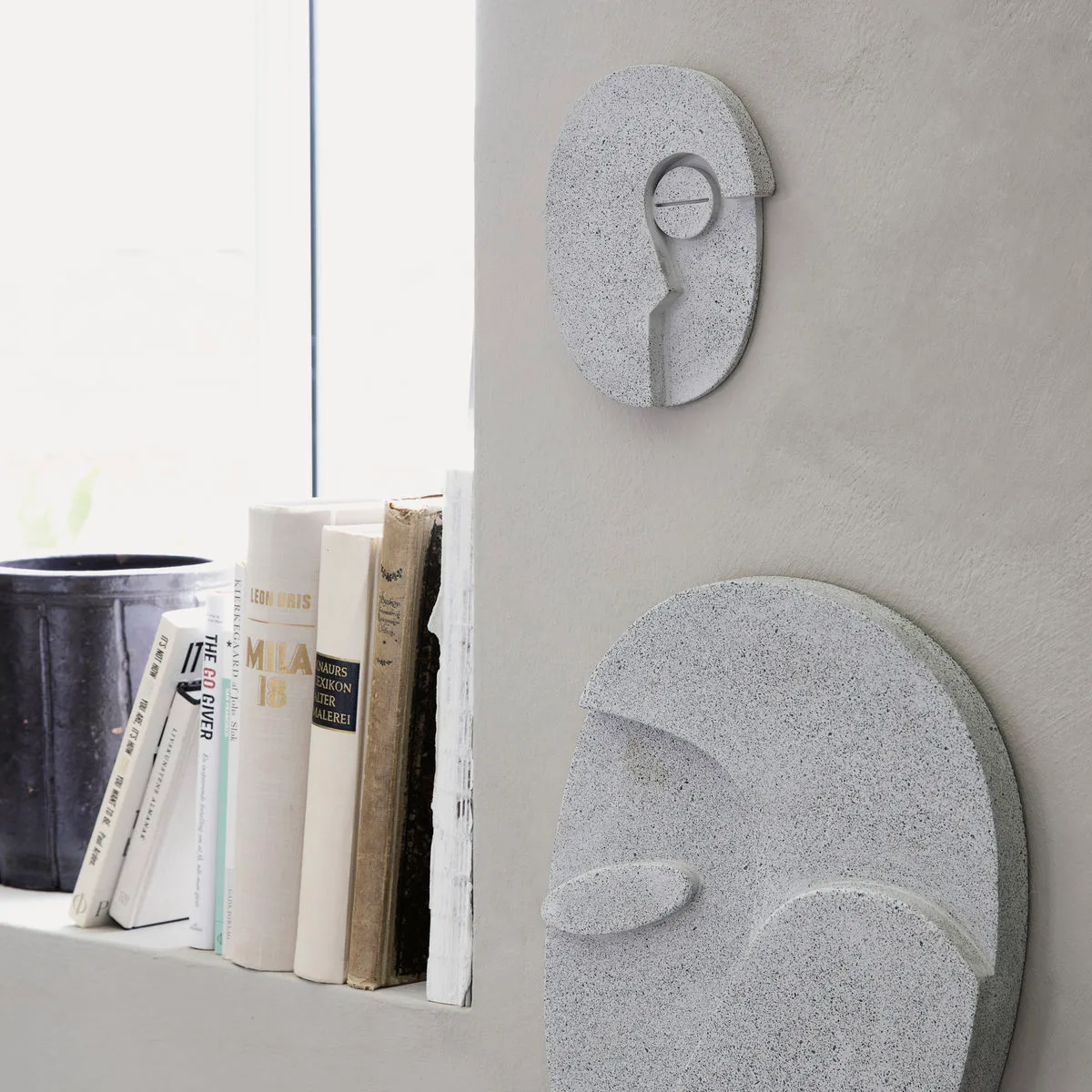Decoración de pared Face 14 cm, gris House Doctor