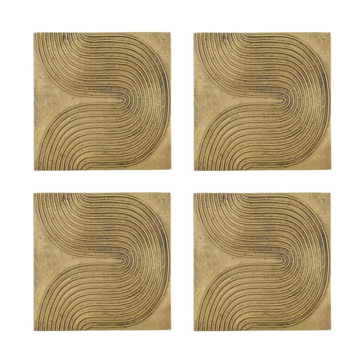 Decoración de pared List, 4-pack - Latón antiguo - House Doctor