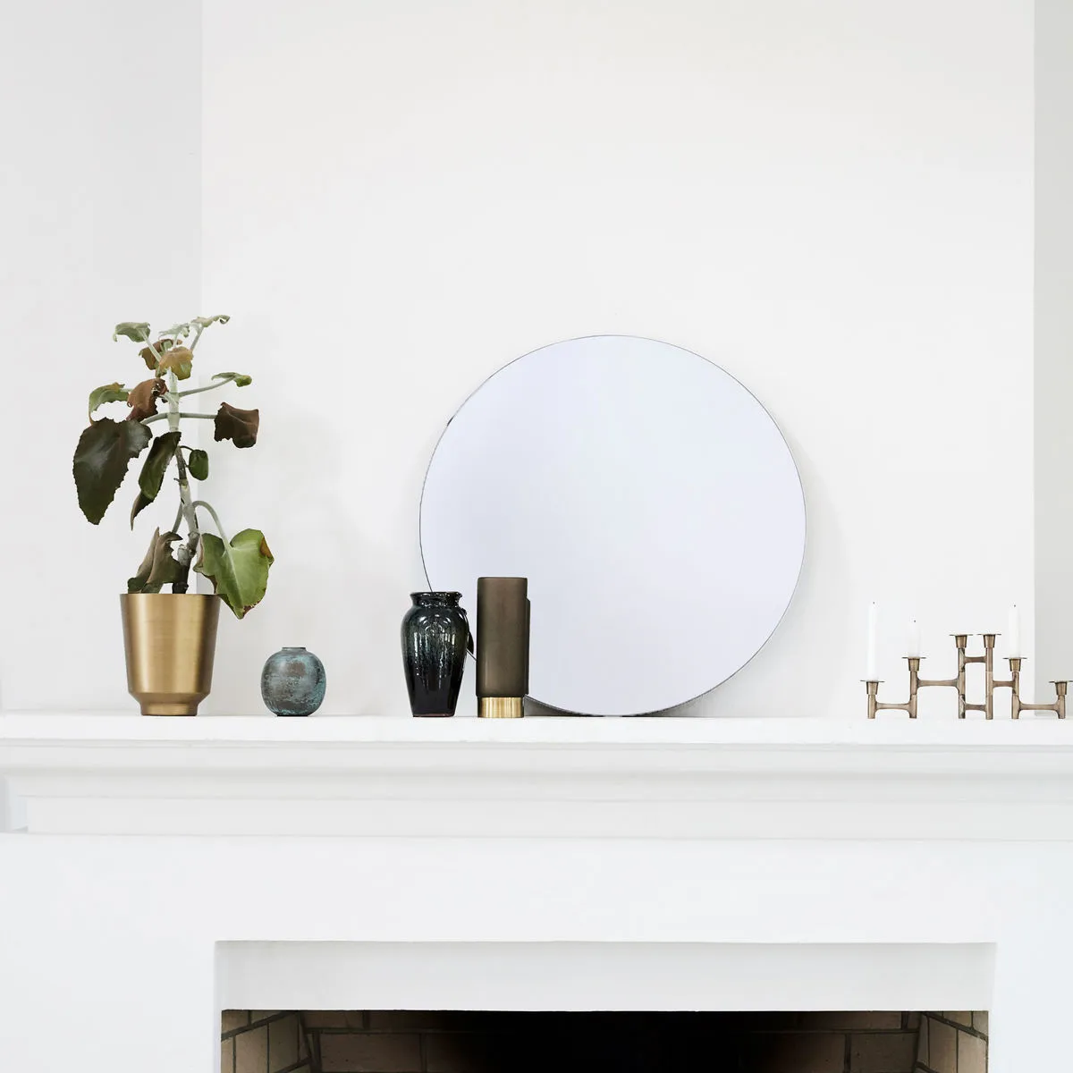 Espejo de pared Walls Ø50 cm, gris House Doctor
