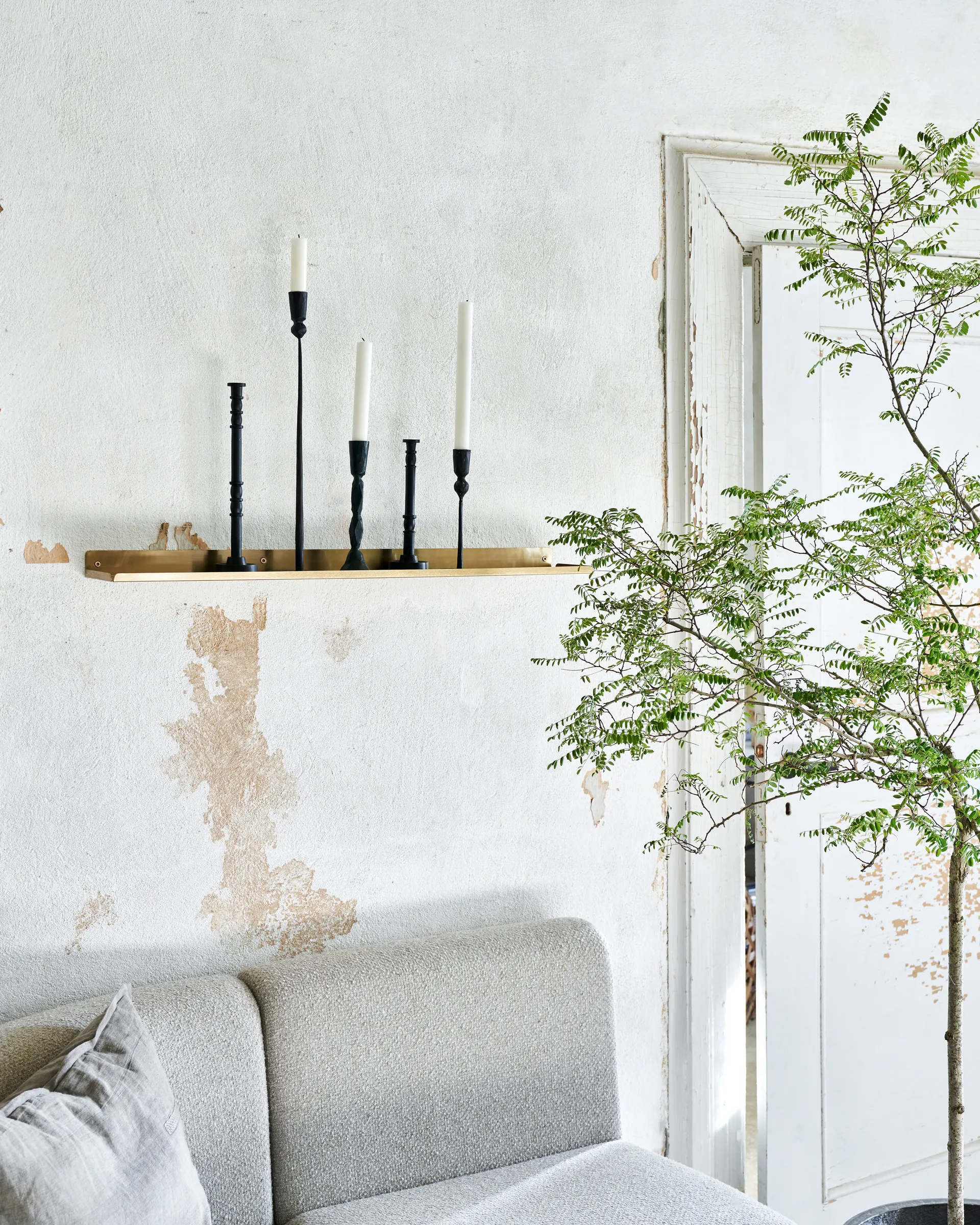 Estantería Ledge 80 cm, latón House Doctor