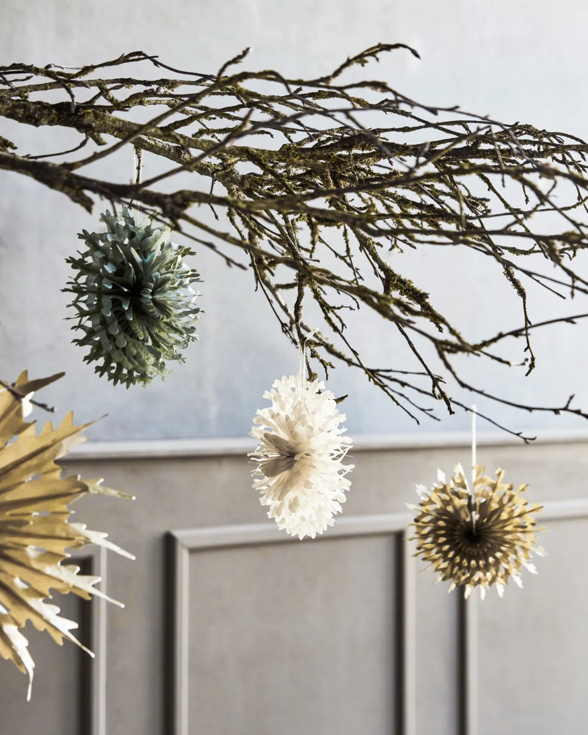 Fold estrellas de papel 12-pack, Dorado House Doctor