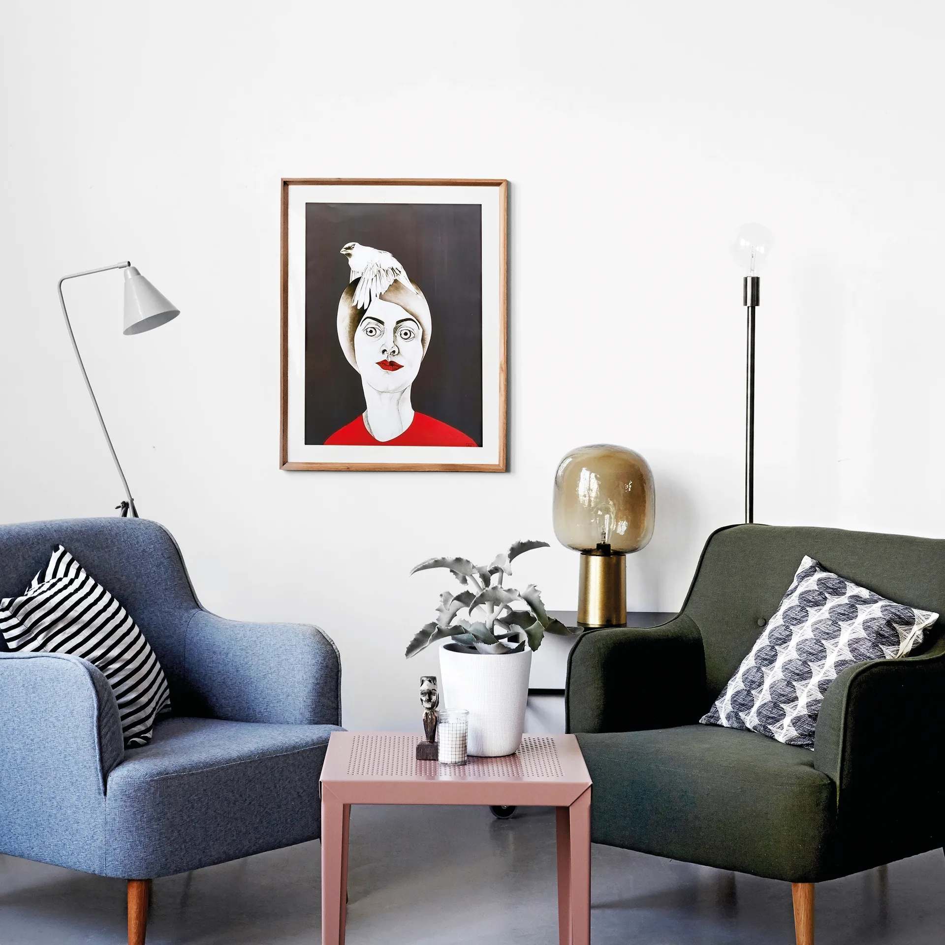 Funda de cojín Stripes House Doctor, negro-gris House Doctor