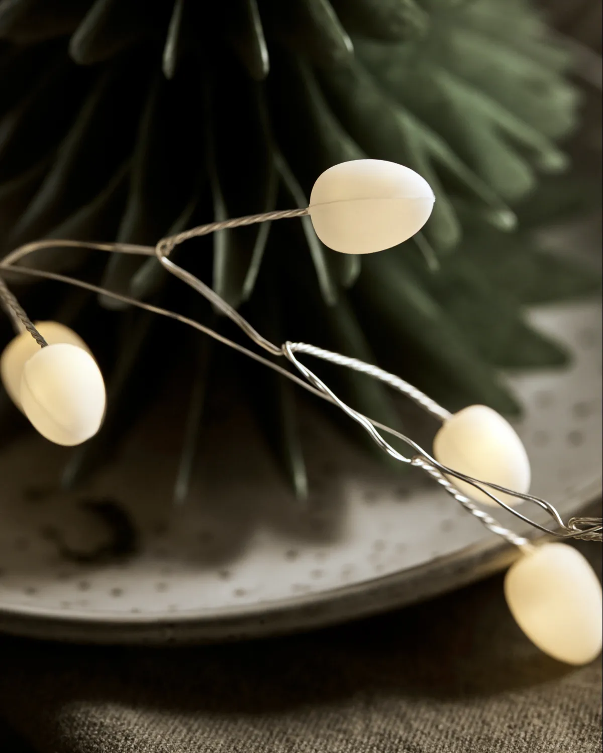 Guirnalda de luces Cher 250 cm, Blanco-plata House Doctor