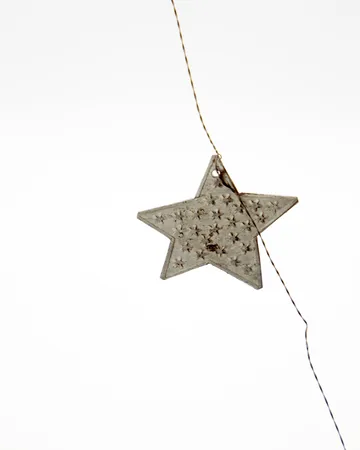 Guirnalda Stars - Acabado en plata, 200 cm - House Doctor