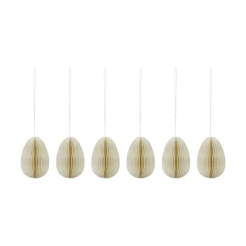 Huevos de Pascua Honeycomb, 6-pack - Off-white - House Doctor