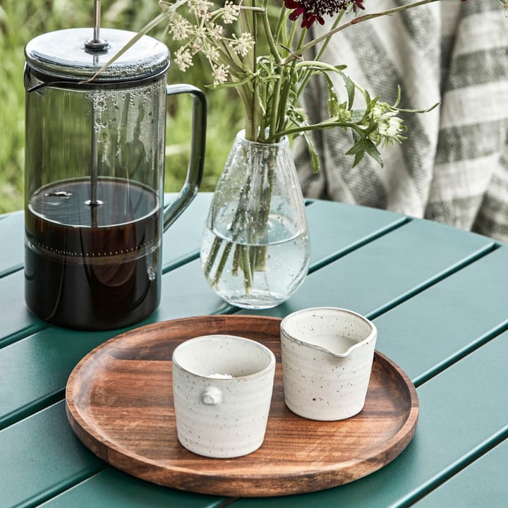 Jarra de leche y azucarero Pion, Gris-blanco House Doctor