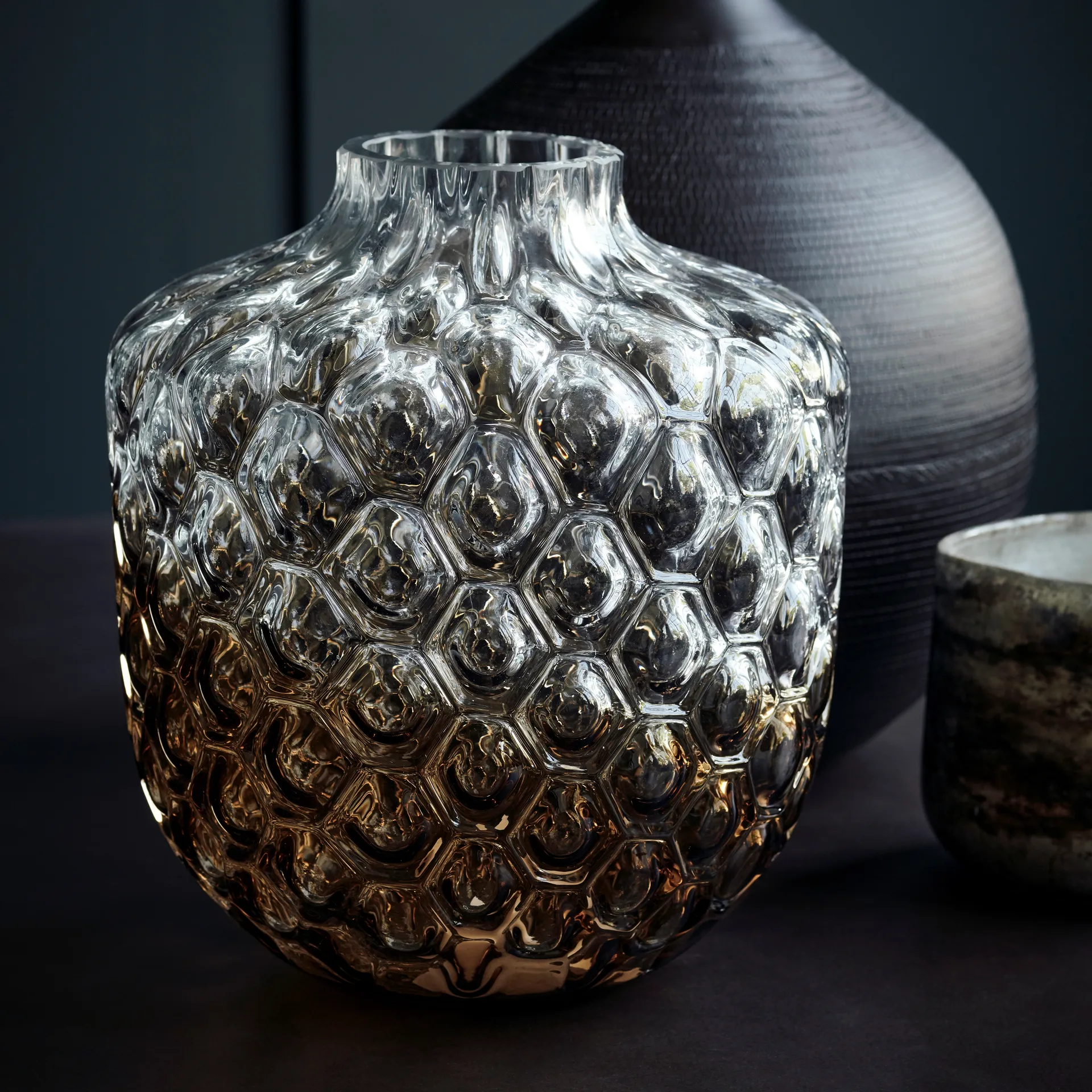 Jarrón Art Deco 31 cm, marrón House Doctor