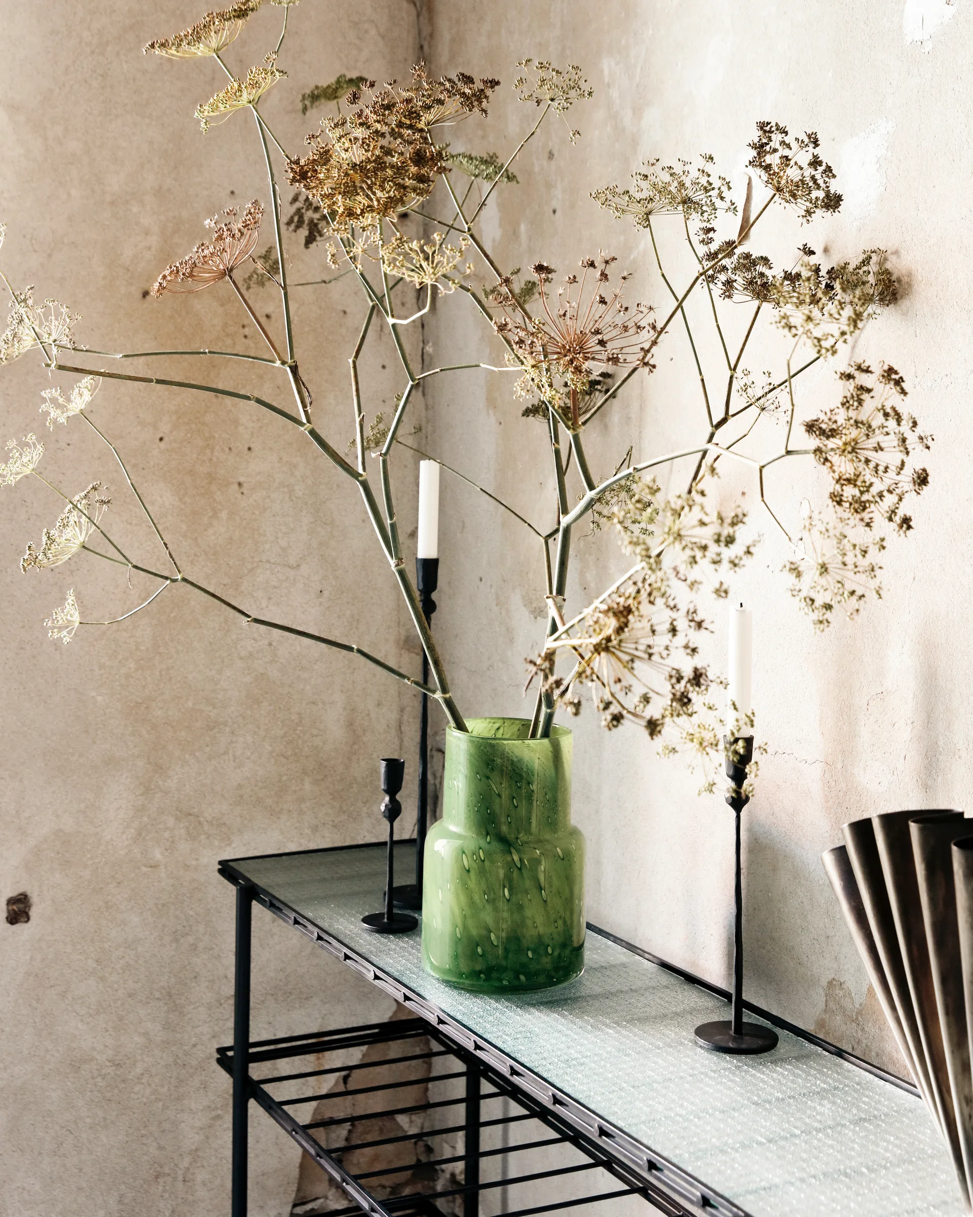 Jarrón Bole Ø17,5 cm, Verde oscuro House Doctor