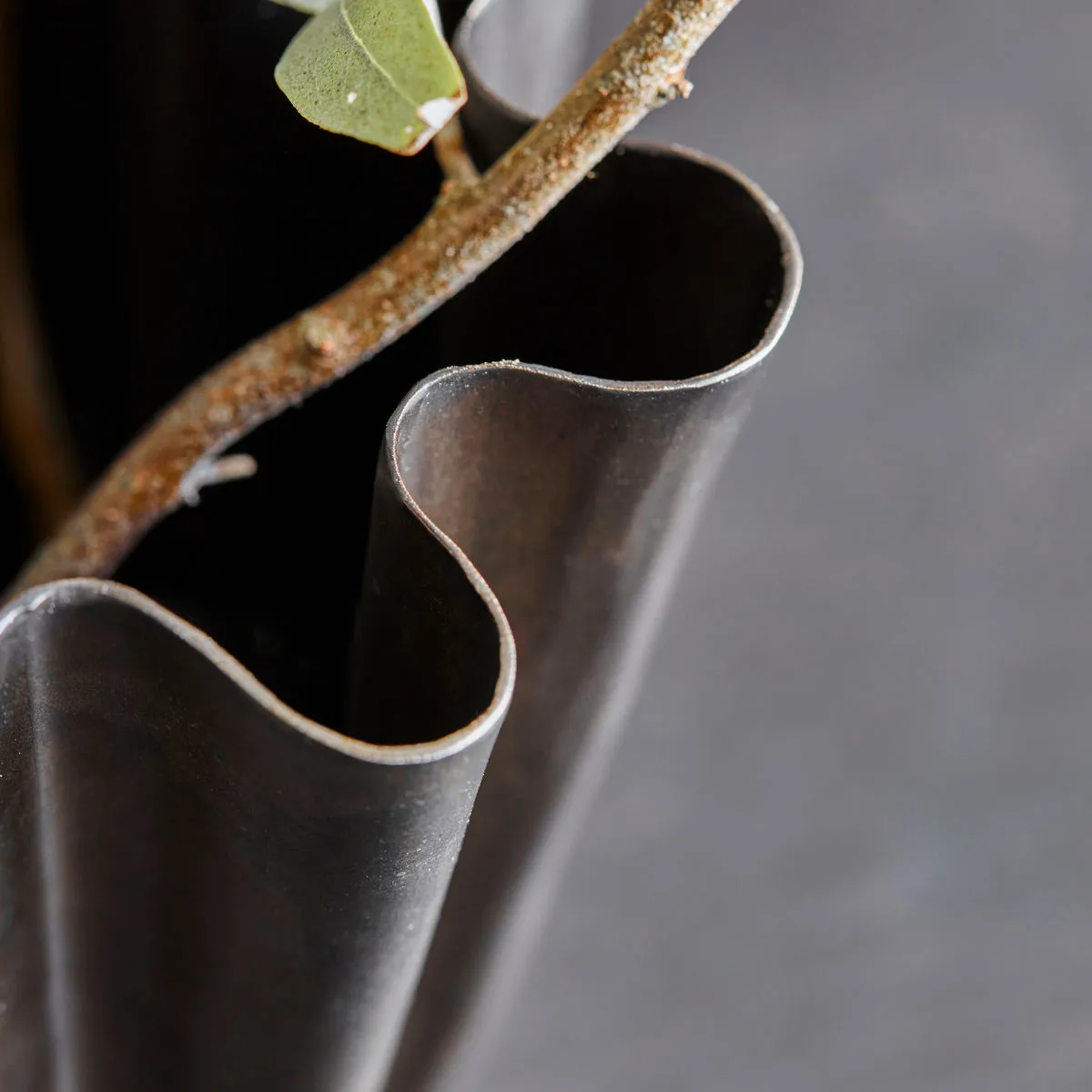 Jarrón Flood 13 cm, Marrón antiguo House Doctor