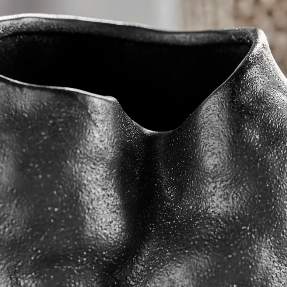 Jarrón Fomu 20 cm, Negro House Doctor