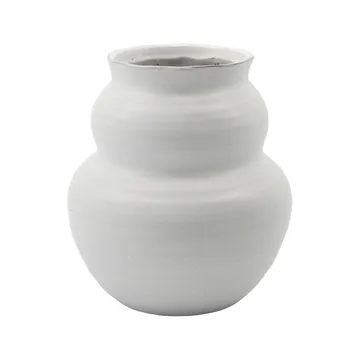 Jarrón Juno 19 cm - blanco - House Doctor