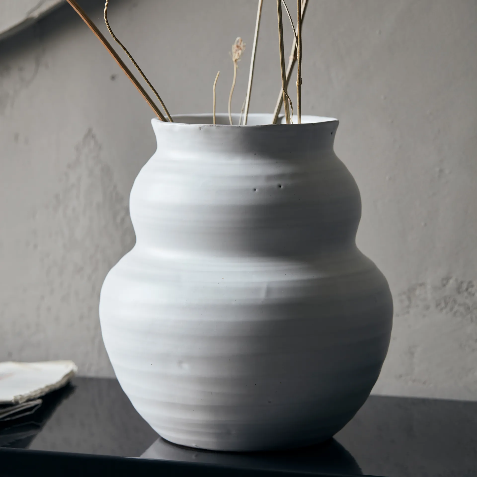 Jarrón Juno 19 cm, blanco House Doctor