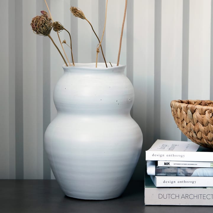 Jarrón Juno 22 cm, blanco House Doctor