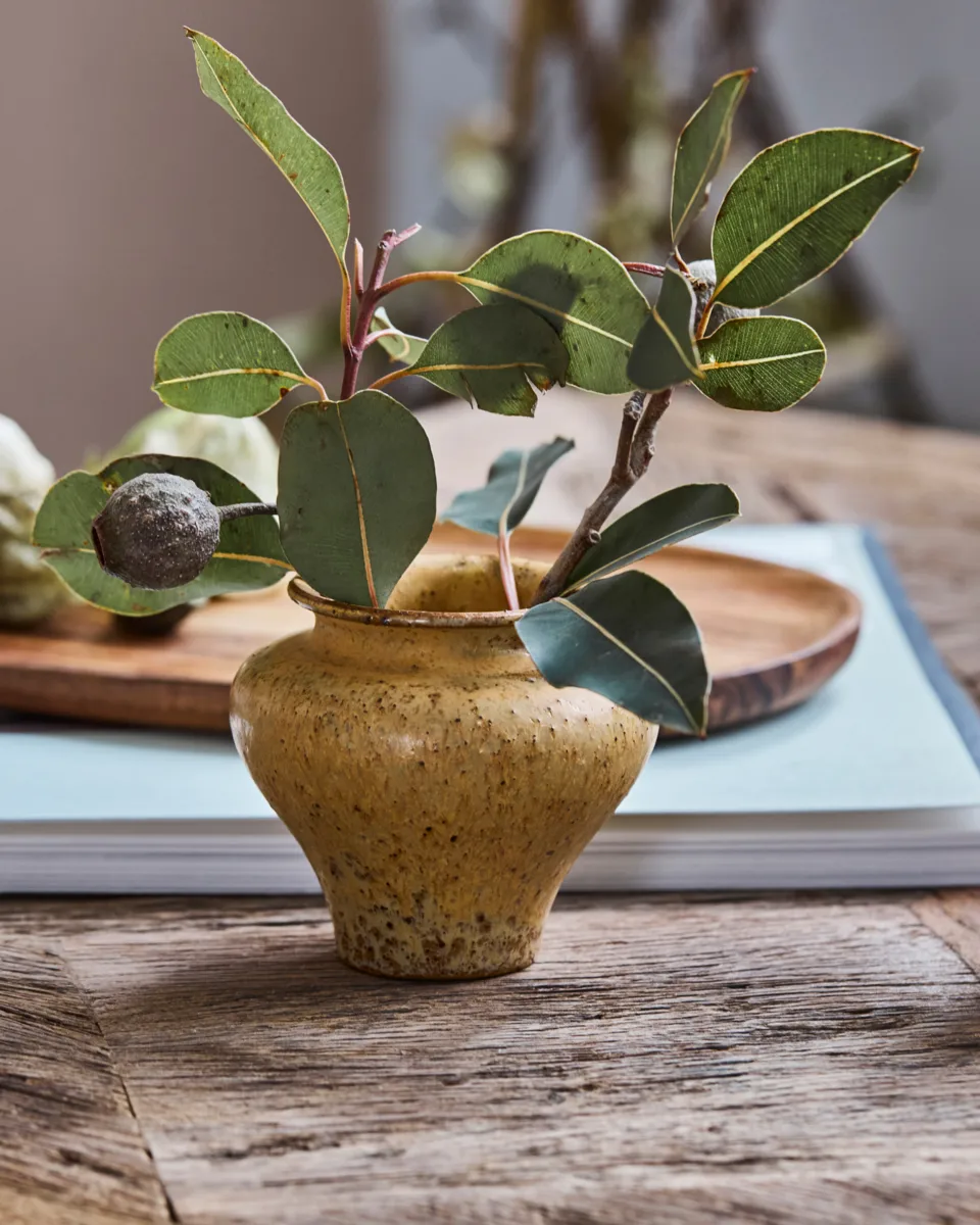 Jarrón Kolo, Mostaza, 8,5 cm House Doctor