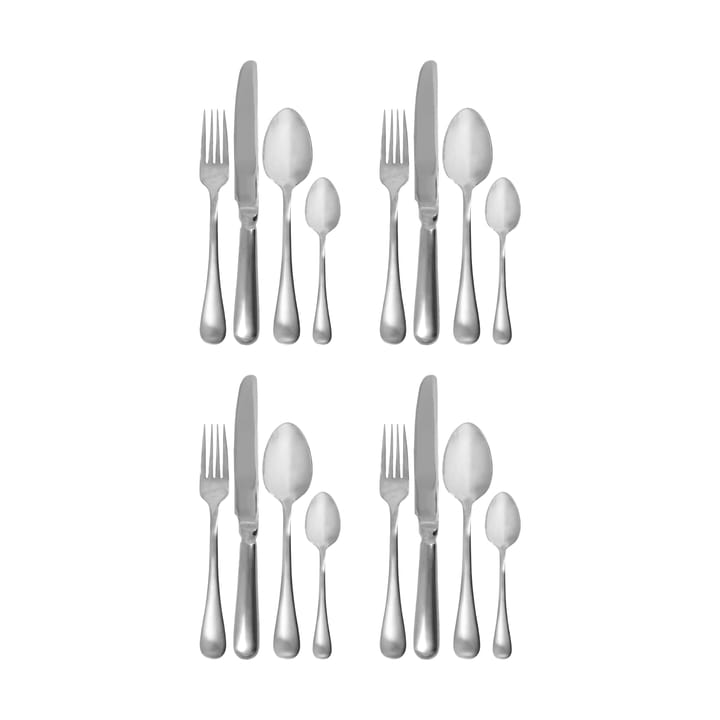 Juego de cubiertos Brush 16 piezas - Silver finish - House Doctor