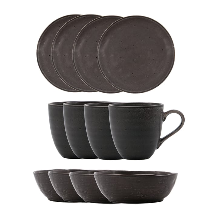 Kit para brunch Rustic 12 piezas - gris oscuro - House Doctor