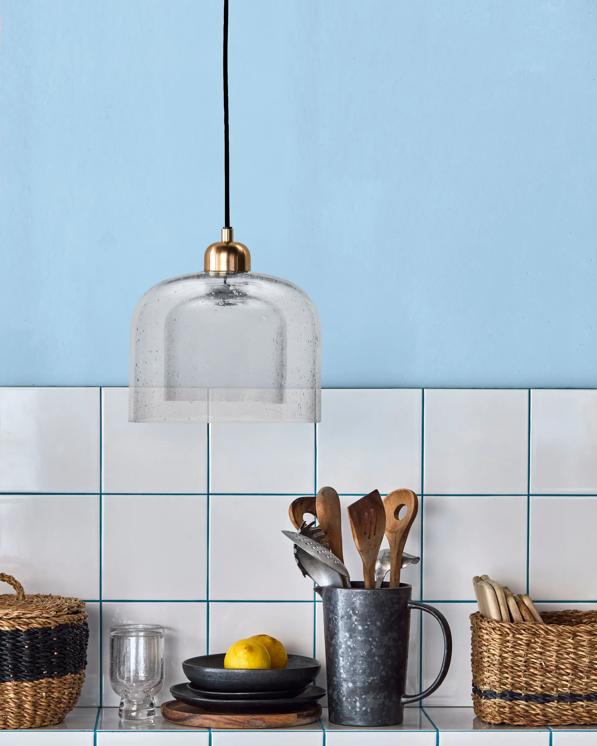 Lámpara colgante Bell Ø25 cm, Transparente House Doctor