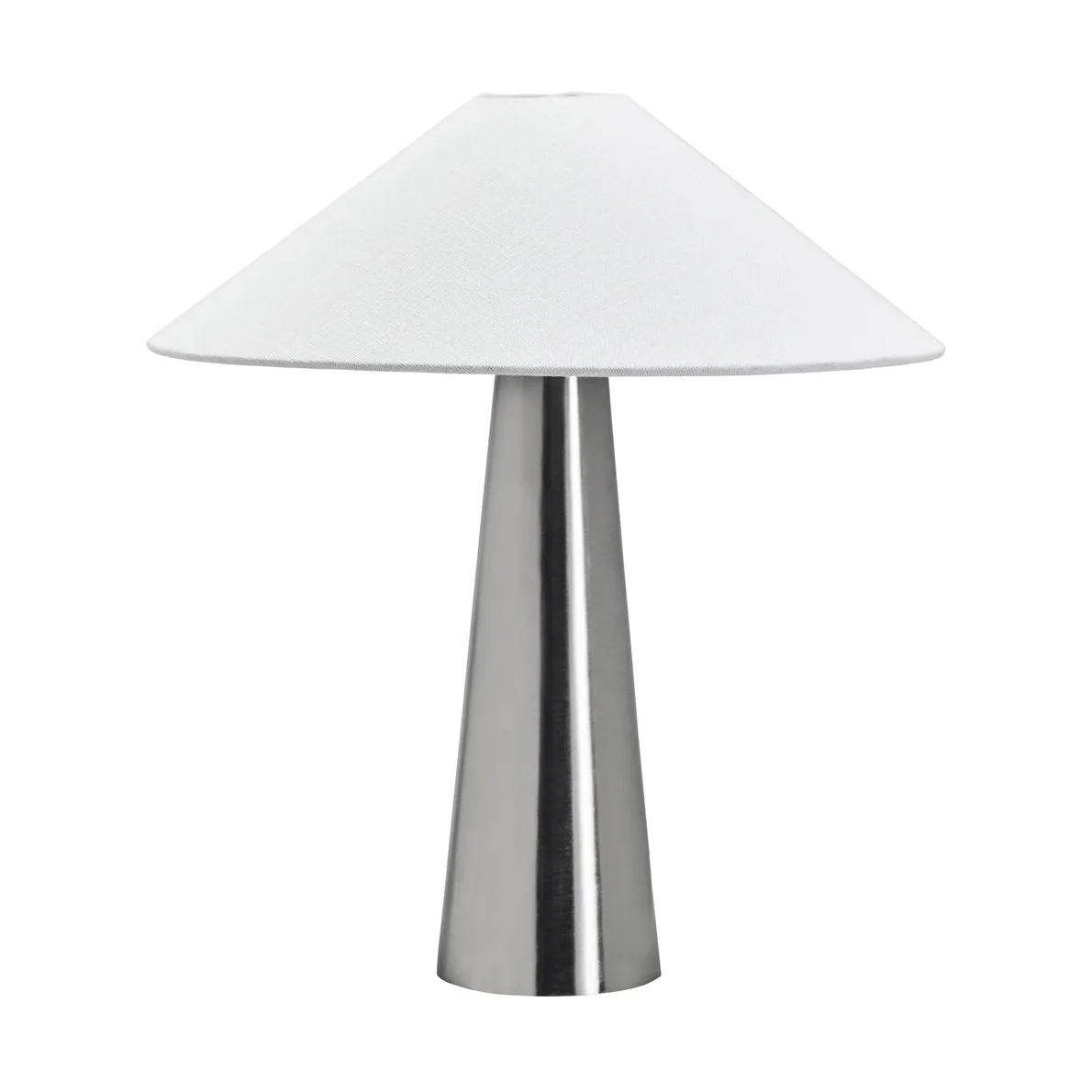 Lámpara de mesa Soffi, Plateado cepillado-Off-White, Ø42x48 cm House Doctor