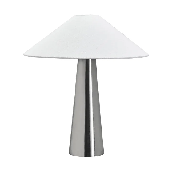 Lámpara de mesa Soffi - Plateado cepillado-Off-White, Ø42x48 cm - House Doctor