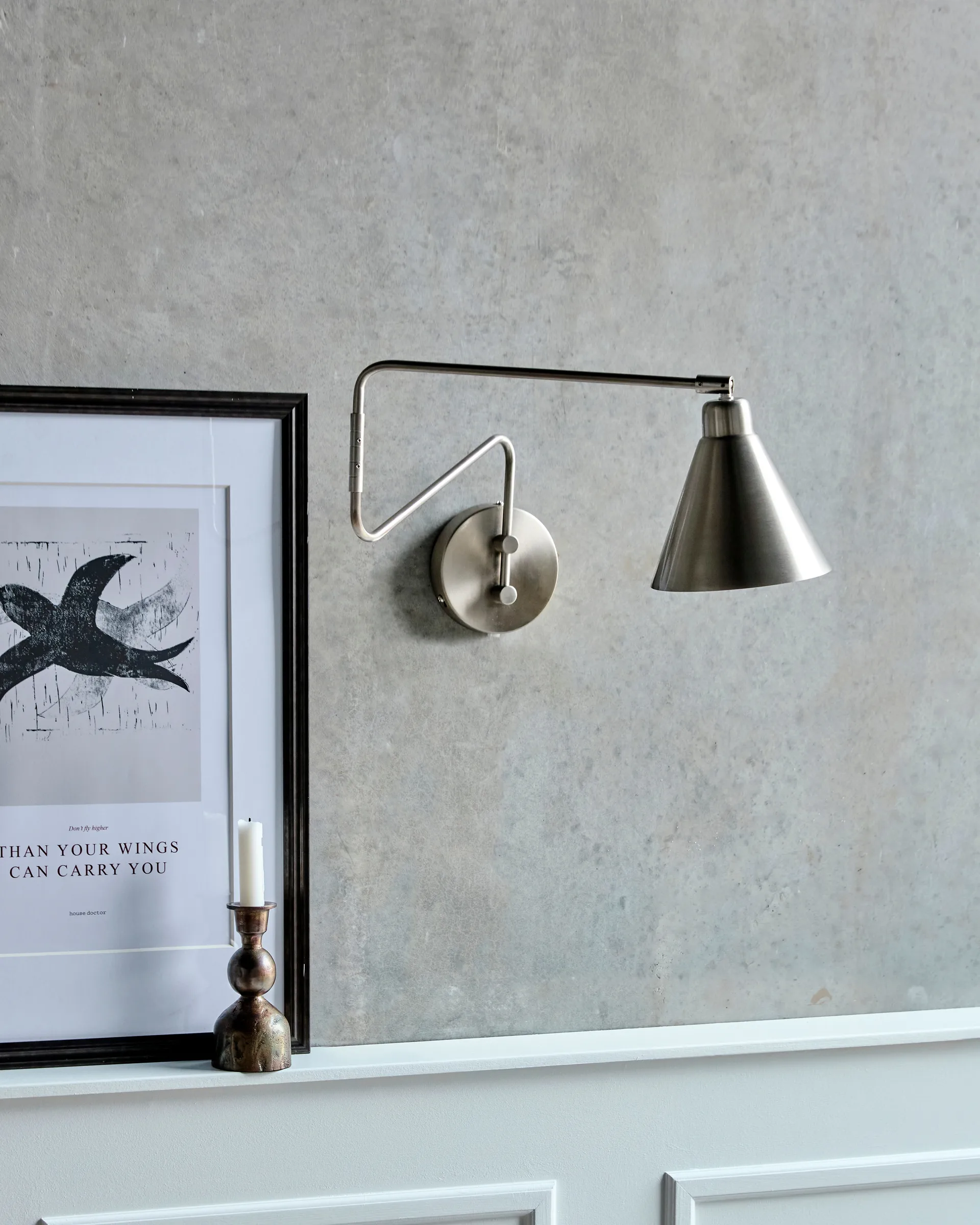 Lámpara de pared Game en plata cepillada, Grande, 76 cm House Doctor