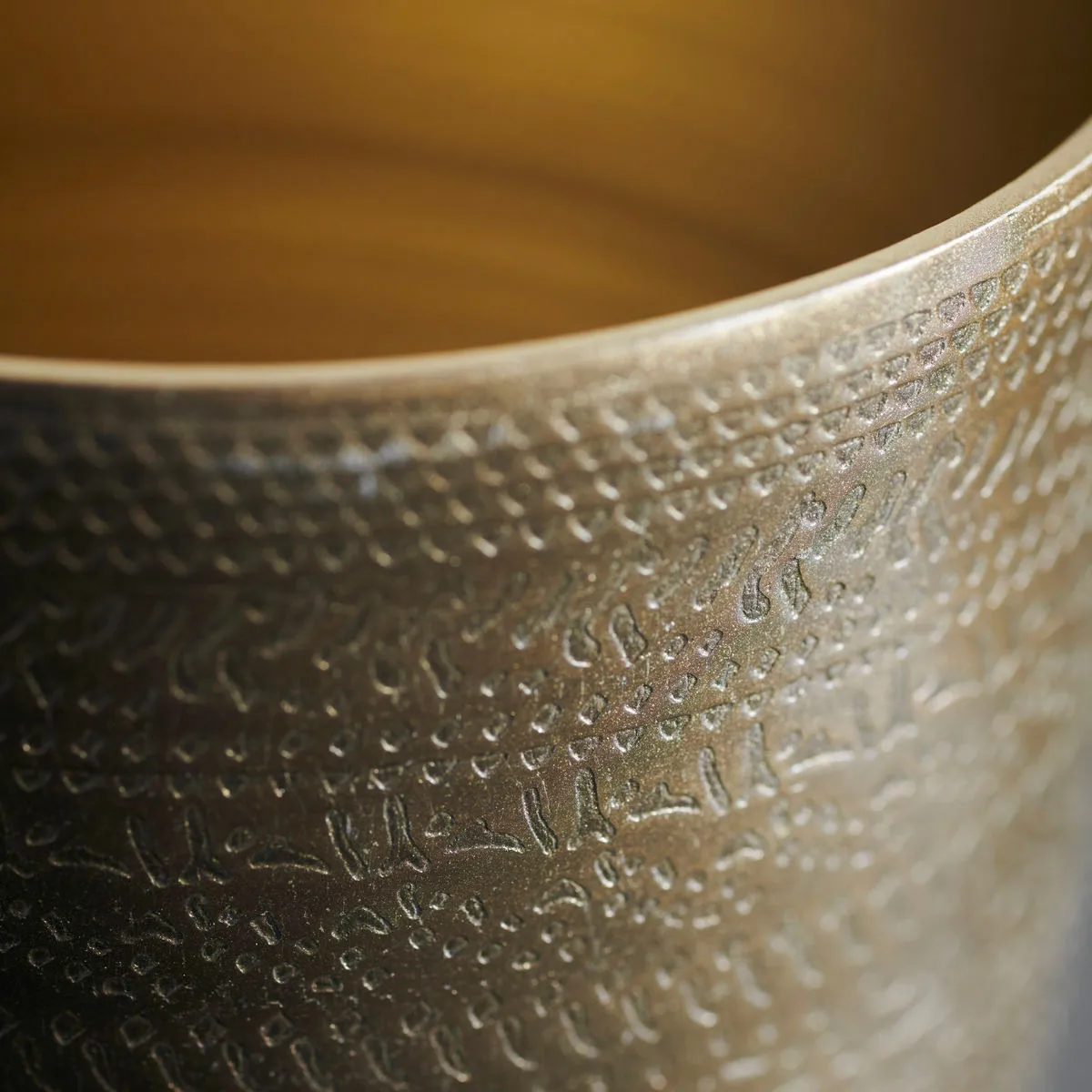 Maceta Chappra Ø9,5 cm, Latón antiguo House Doctor