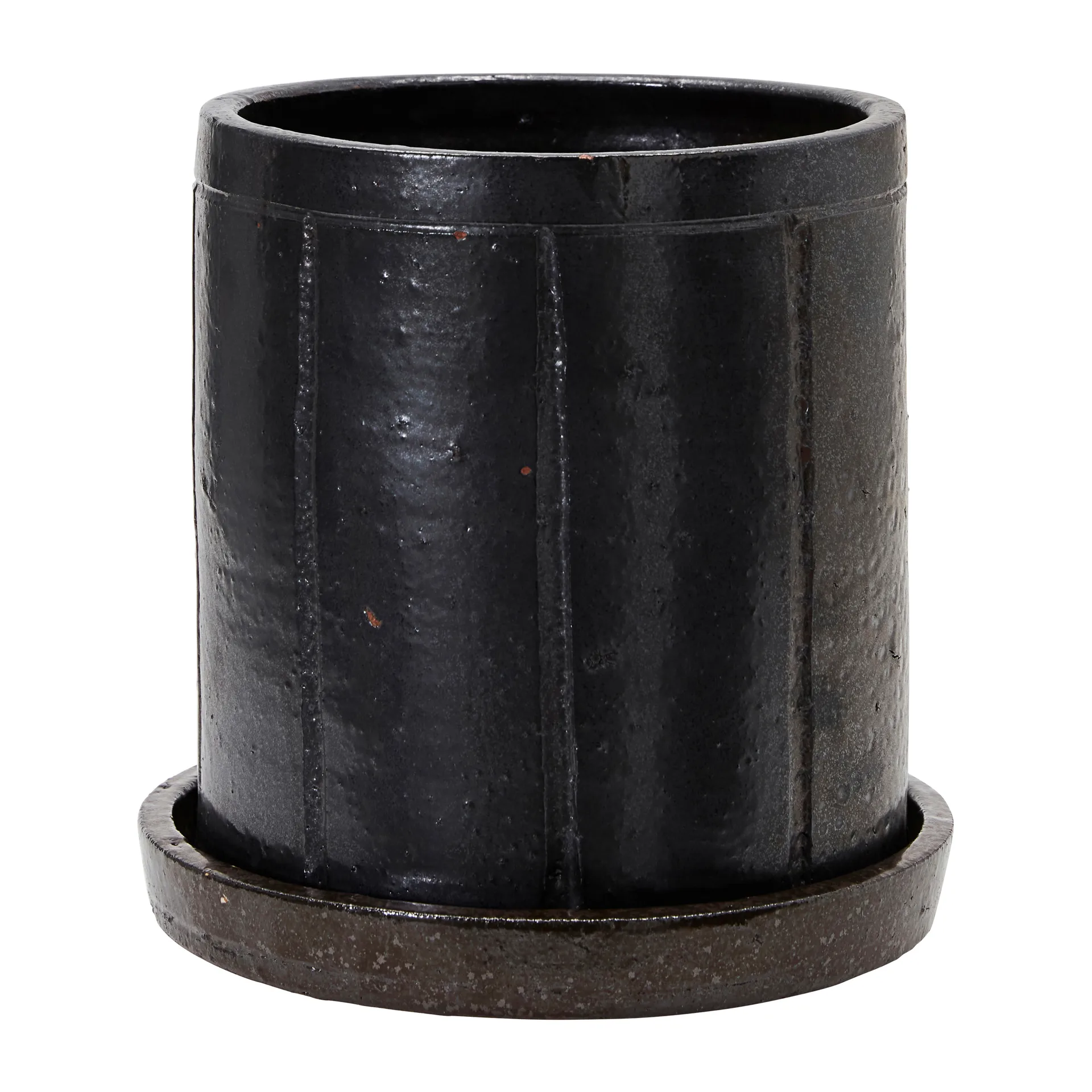 Maceta con plato Julian Ø22 cm, marrón House Doctor