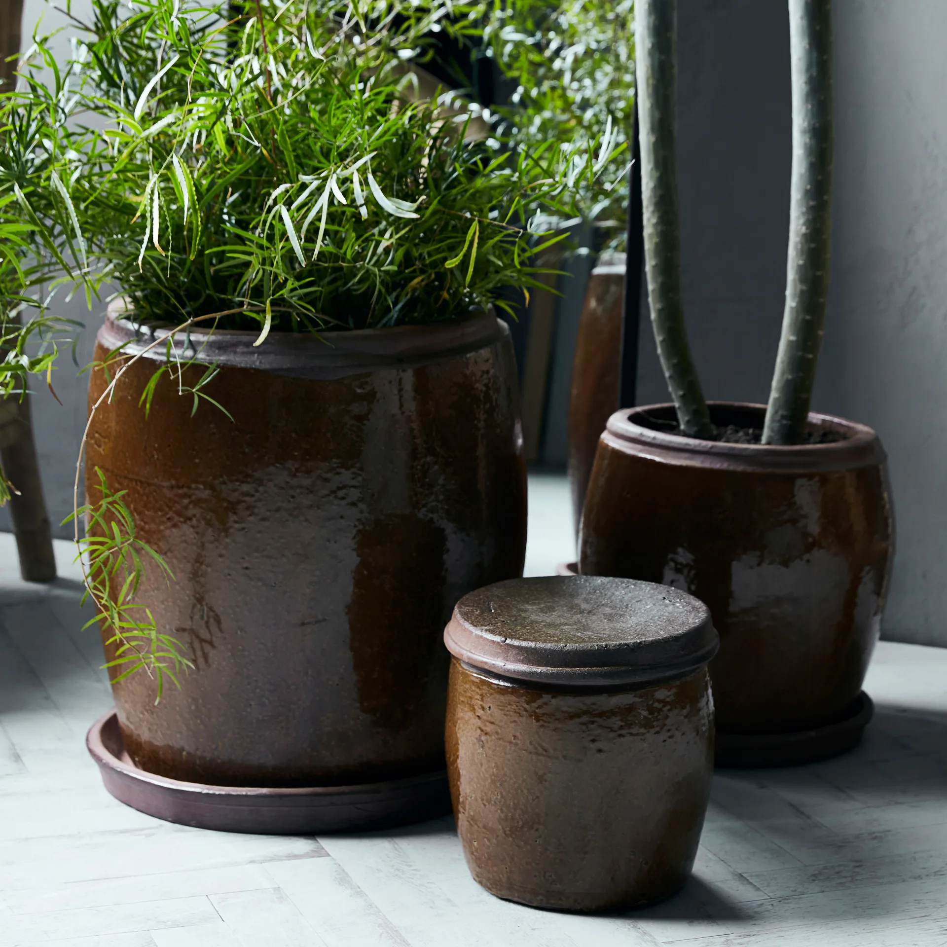 Maceta Khap Ø39 cm, marrón House Doctor