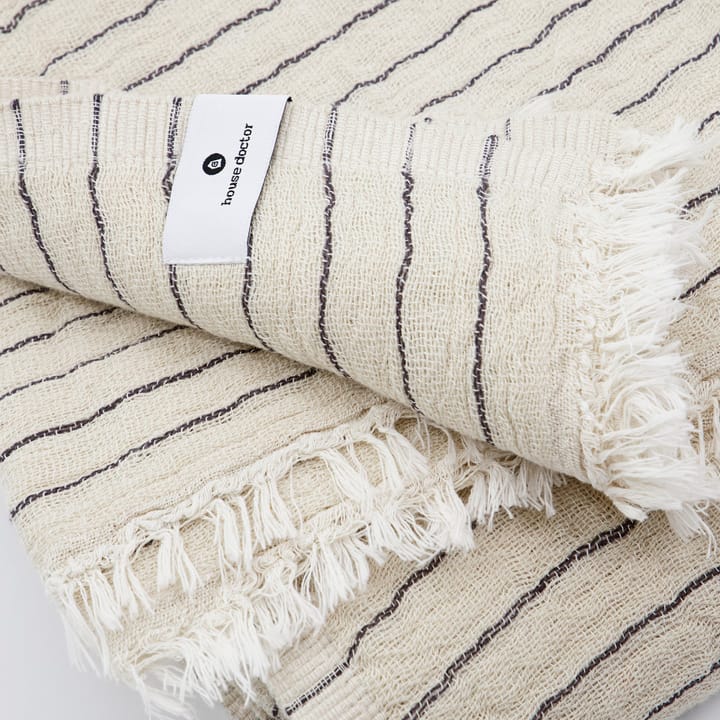 Manta Alice stripe 140x200 cm, gris oscuro House Doctor