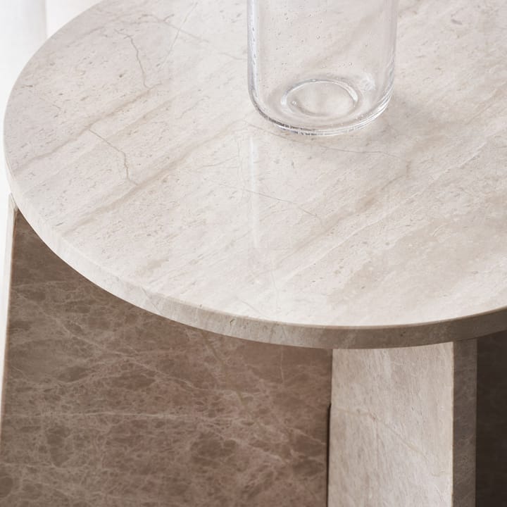 Mesa auxiliar Marb 48x48x40 cm, Mármol beige House Doctor