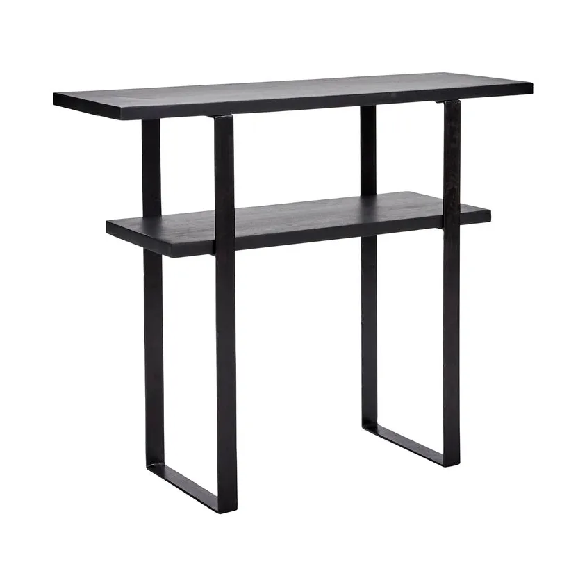 Mesa consola Woda 90x30x75 cm, Negro House Doctor