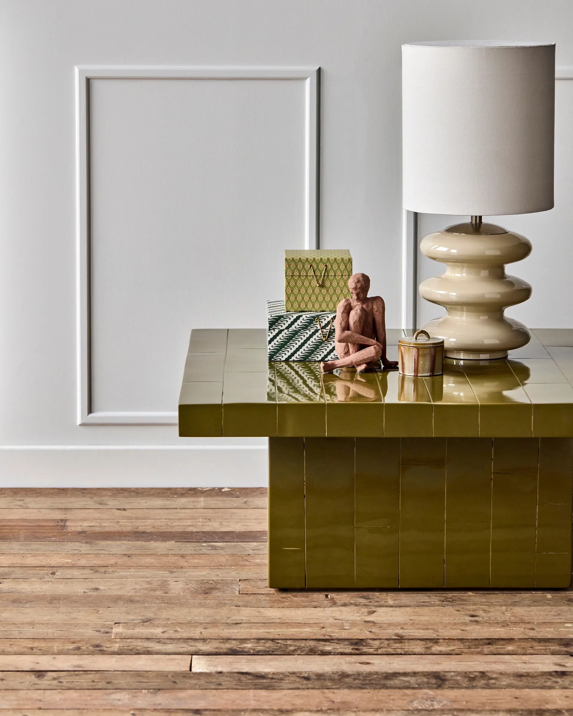 Mesa de centro Brick 100x100x44 cm, Verde House Doctor