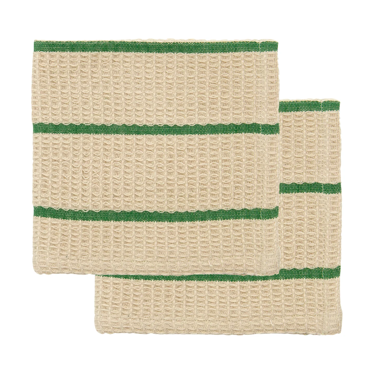 Paño de cocina Rena, Arena-verde, 30x30 cm, pack de 2 House Doctor