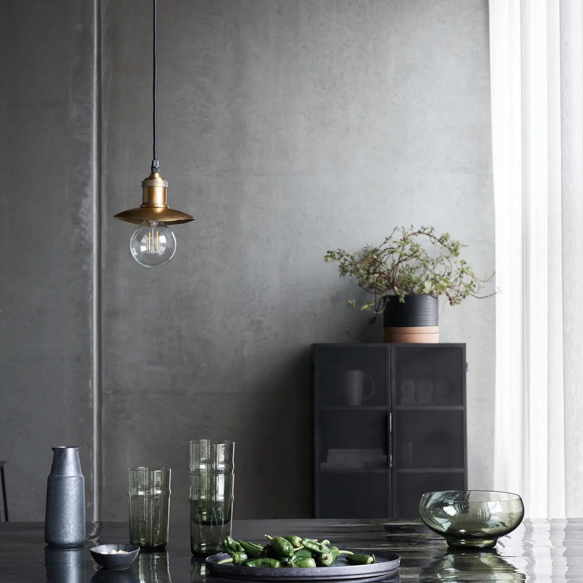 Pantalla de lámpara Hatt 13x14 cm, Latón antiguo House Doctor