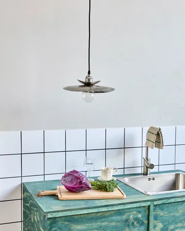 Pantalla de lámpara Hatt 13x14 cm - Plata cepillada, 28×30×4,5 cm - House Doctor