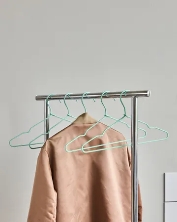 Perchas Wire, paquete de 6 - Verde - House Doctor