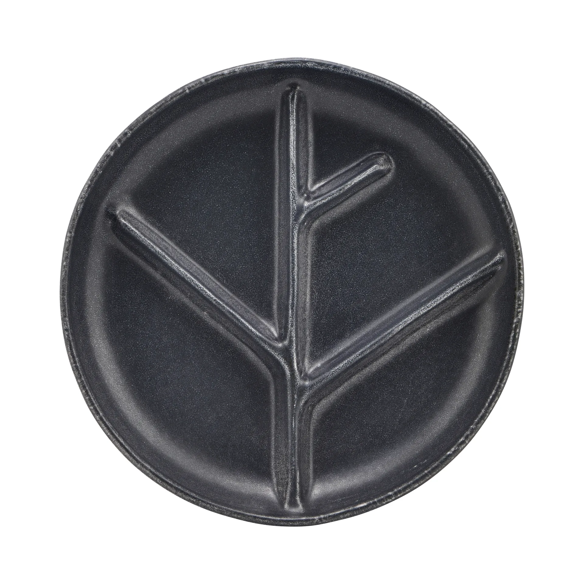 Plato Branch Ø22,3 cm, gris oscuro House Doctor