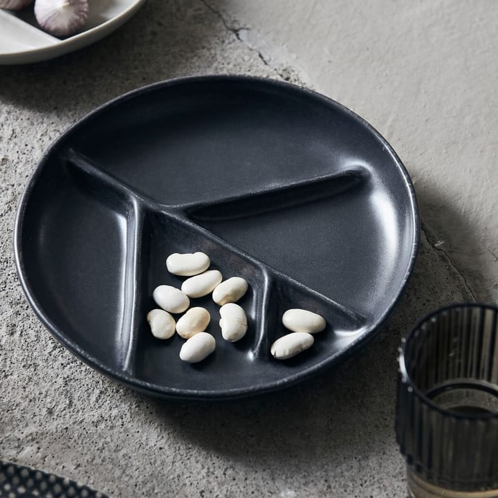 Plato Branch Ø22,3 cm, gris oscuro House Doctor