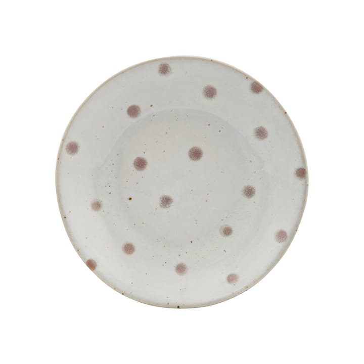Plato Dots Ø15,7 cm, blanco-verde House Doctor