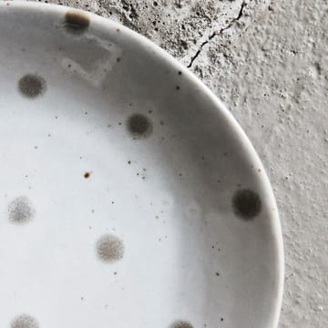 Plato Dots Ø15,7 cm - blanco-verde - House Doctor