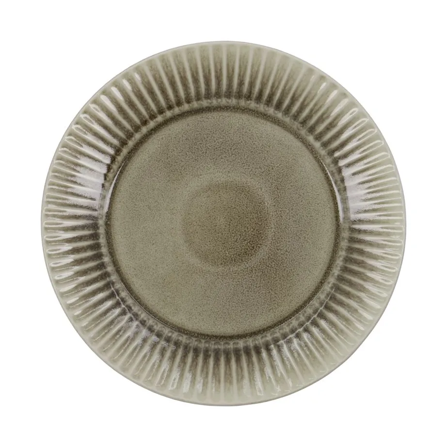 Plato Pleat Ø27 cm, Gris-marrón House Doctor