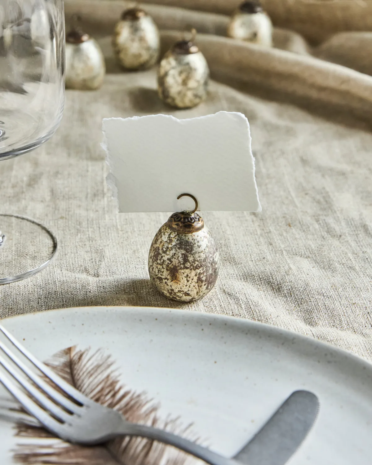 Porta-tarjetas de mesa House Doctor, pack de 6, Silver finish House Doctor