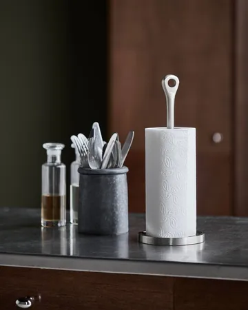 Portarrollos de papel de cocina Eden - Plateado cepillado, 35,5 cm - House Doctor