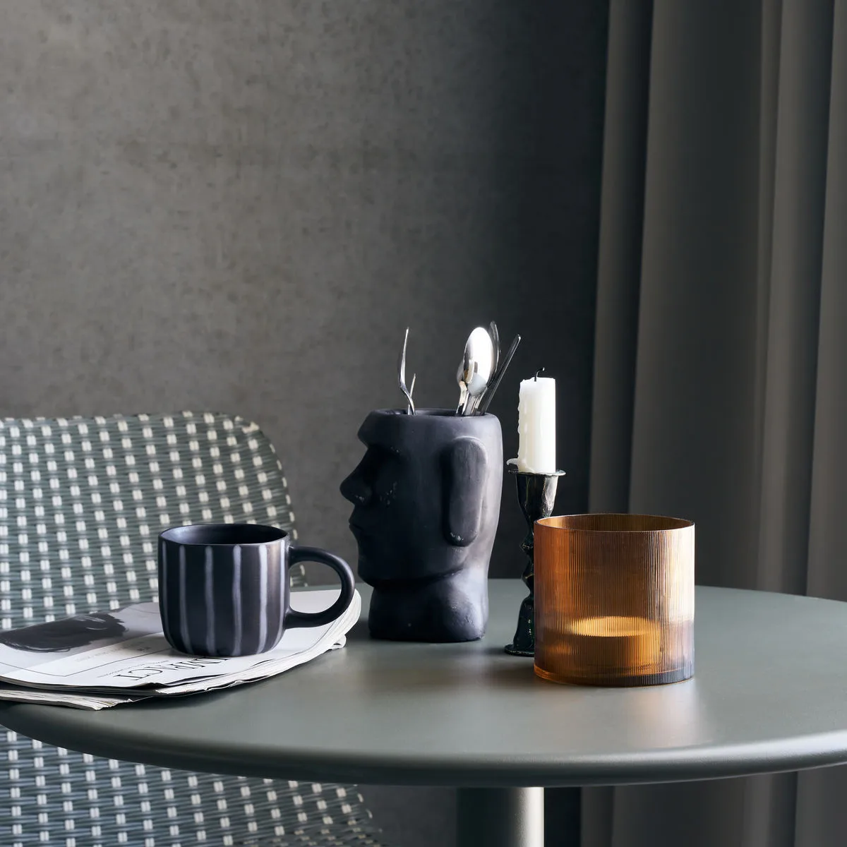 Portavelas Amka Ø10 cm, Amber House Doctor