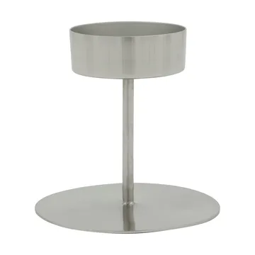 Portavelas Anit  - Acabado en plata, Ø10,5 × 10 cm - House Doctor