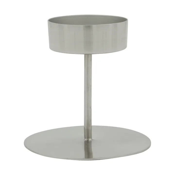 Portavelas Anit  - Acabado en plata, Ø10,5 × 10 cm - House Doctor