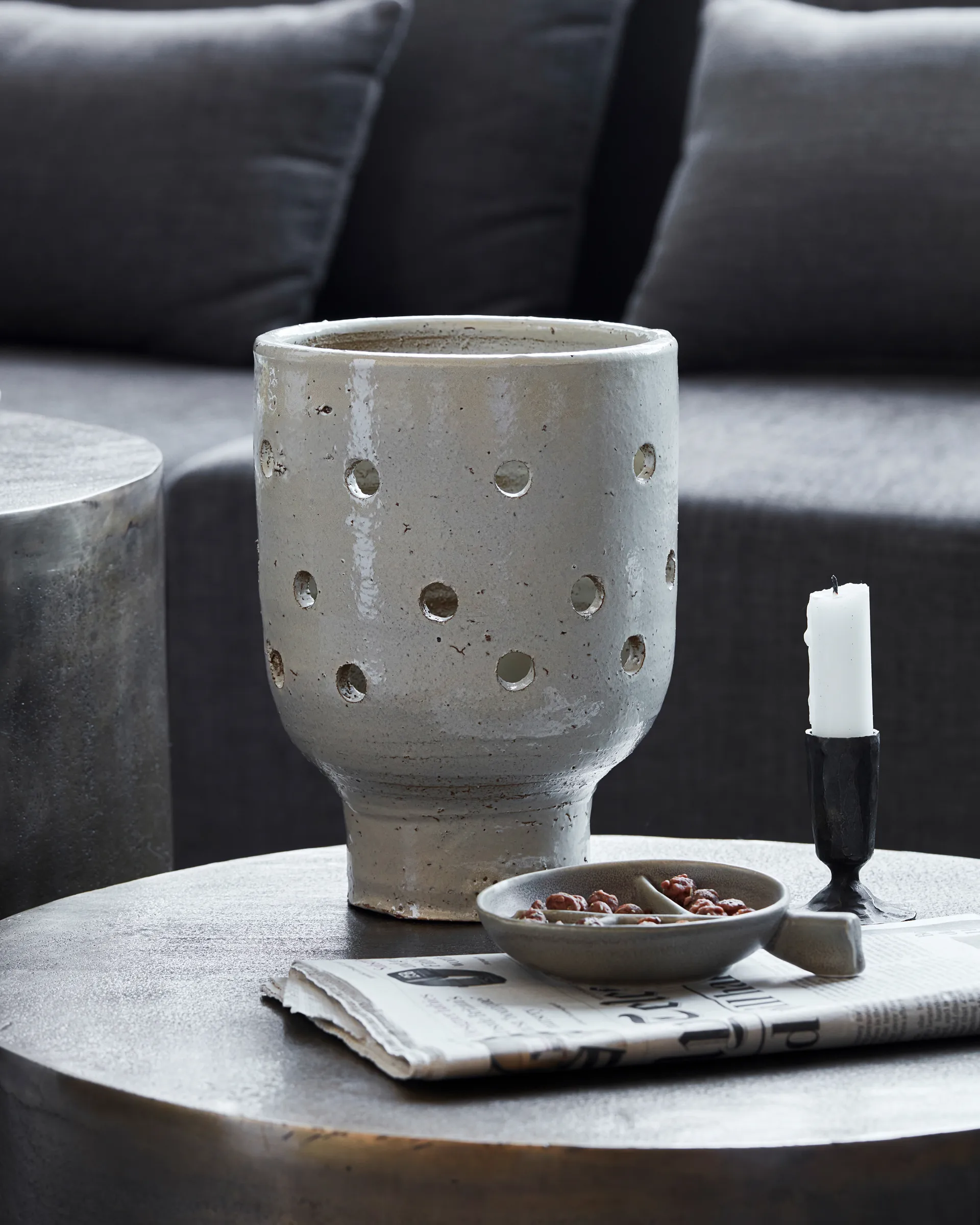 Portavelas Artist Ø15 cm, Beige House Doctor